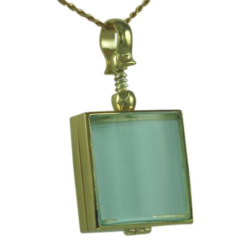 Square Glass Locket Memorial Jewelry II